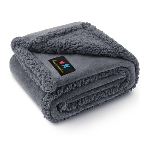 Waterproof Pet Blanket, Liquid Pee Proof Dog Blanket for Sofa Bed Couch, Reversible Sherpa Fleece...