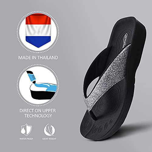 Aerothotic Women's Comfortable Orthotic Flip-Flops Sandal (Us Women 8, Crystal Grey) #TOP5