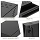 Kaffee-Box Container,Edelstahl Schubladenbox zur Aufbewahrung Kaffeekapseln mit Abnehmbare Schublade und Gummihebel,18 x 28 x 5 cm,Schwarz
