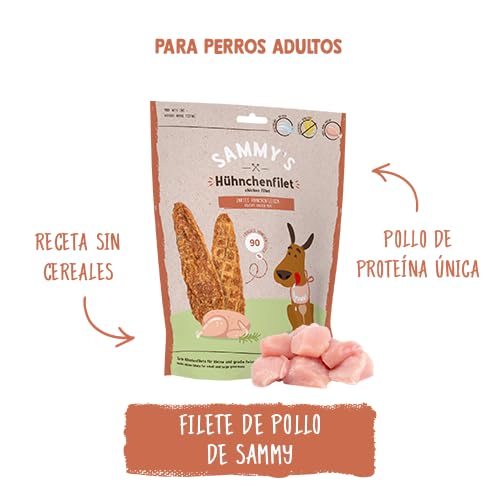Sammy´s Hühnchenfilet | Fleischige Snacks für Hunde | Getreidefrei | Single Animal Protein | ohne Zucker | ohne Farb- und Aromastoffe | 1 x 190 g