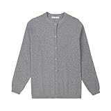gilet bebe fille gris  CUNYI Pull pour Fille Gilet à Boutons Cardigan Léger Uniforme Scolaire Manteau Casual Mignon, Gris Clair 130