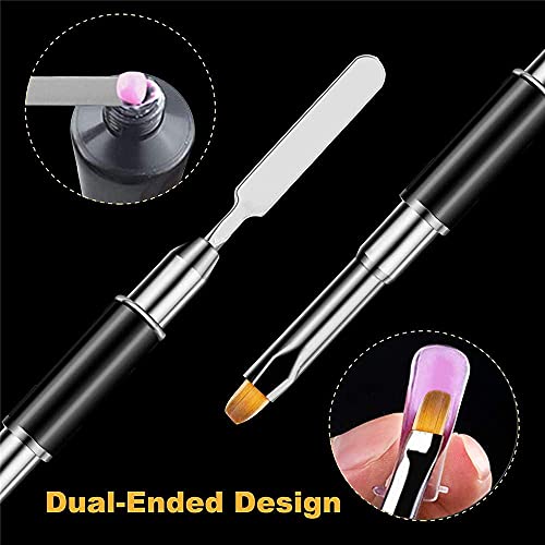 Uposao Nail Extension Set, 17MM Dual-Ended Polygel Nagelbürste,100PCS Dual Forms Polygel Nageltips, 5PCS Transparente… – Bild 4