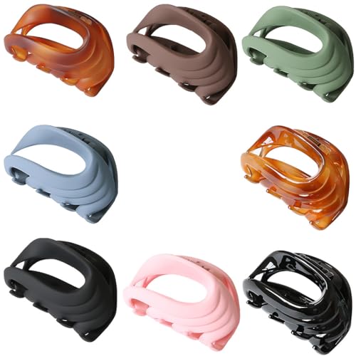 Pinces à cheveux mates lot de 8 barrettes crabe fille cheveux fins épaix