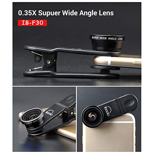 Lente ultra grande angular profissional de 0,3x de alta definição Adaskala, com clipe de câmera, len