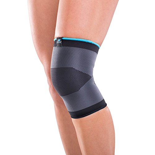 DonJoy Advantage DA161KS01-BLK-L Slip-on Elastic Knee Sleeve for Sprains, Strains, Swelling, Soreness, Arthritis, Easy to Apply Stretch Elastic with Expansion Panels, Black, Small fits 13