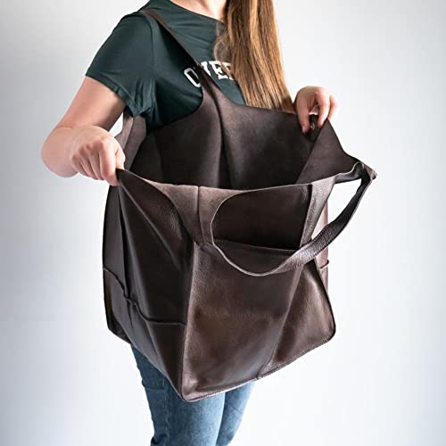 Bolso Hobo Grande de Cuero para Mujer miniatura 6
