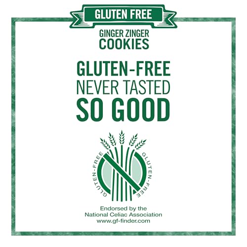 Tate's Bake Shop Gluten Free Ginger Zinger Cookies, 4 - 7 oz Bags