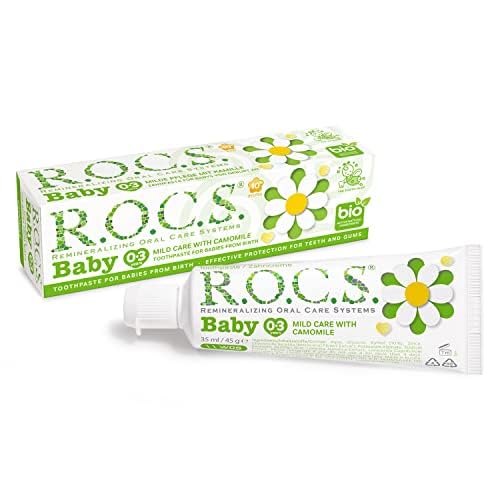 R.O.C.S. Baby Papatya Özlü Florürsüz Diş Macunu ve Diş Fırçası Seti