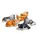 CHICHIC 5 Pack Fridge Magnets Refrigerator Magnets Office Magnets, Strong Magnetic, Perfect Magnets for Whiteboard, Refrigerator, Map and Calendar, Sleeping Cats