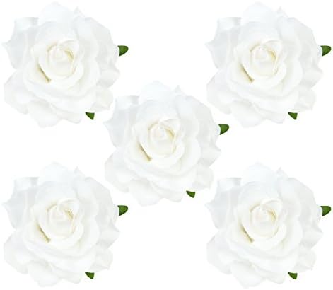 5 Stück Blume Haarspangen - Mehrfarbige Rosen & Orchideen Für Haare & Kleidung