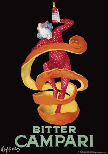 ShopArt – Póster Cappiello Bitter Campari – Impresión cu Papel fotográfico satinado de alta definición (50 x 70 cm)