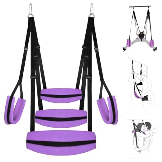 CPLYGO Liebesschaukel für die Decke - Decke & Tür Sex Swings mit erweitertem Hals Lendenhüpfen Pads, Erwachsene Spielzeug BDSM Kit verstellbare Sex-Gurte, hält bis zu 300 Pfund