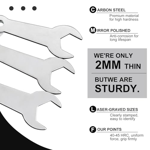 Single End Thin Wrench Set, Ultra Slim Spanners Set 12PCS in Different Sizes by NWpangu - Image 4