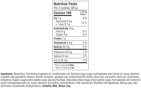 Chips Ahoy! Rainbow Chocolate Chip Cookies, 258 g - 1