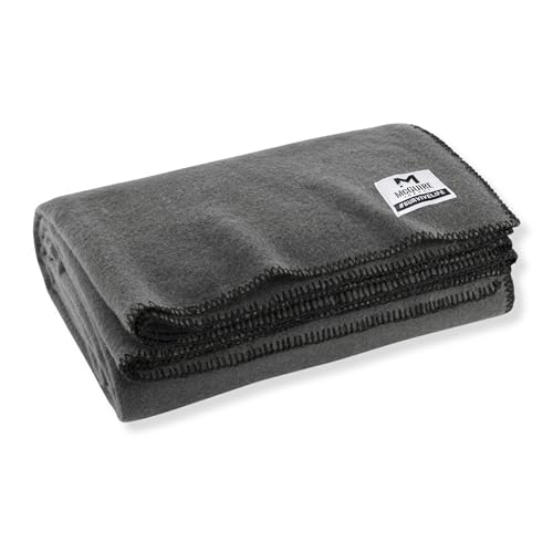 M MCGUIRE GEAR Heavy Duty Wool Blanket, Survival, Emergency, and First Aid Use – Mil-Spec, Fire Retardant, Durable Outdoor Wool Blankets for Camping. - Grey, (64 x 90 inches)