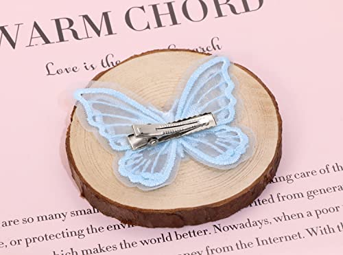 Penta Angel Butterfly Hair Clips Penta Angel 6Pcs Lace Embroidery Flower Butterfly Hair Bow Pins Wedding Hair Accessories For Women Halloween Party Decor thumb #2