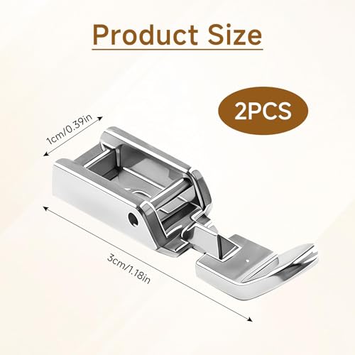 Juego de 2 Pies Prensatelas para Cremallera miniatura 2
