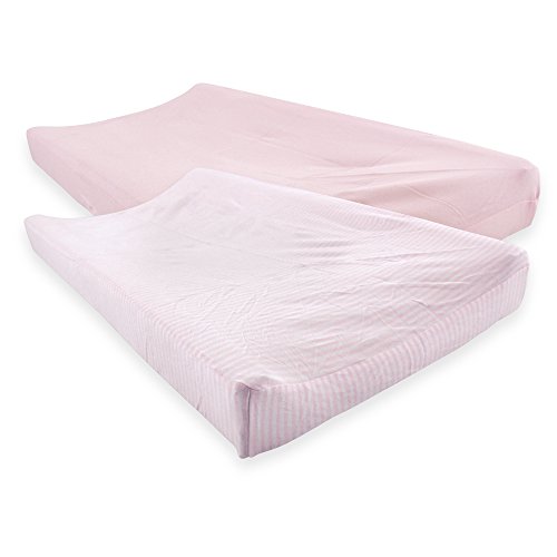 Image of Touched by Nature Unisex Baby Organic Cotton Changing Pad Cover, Barely Pink, One Size