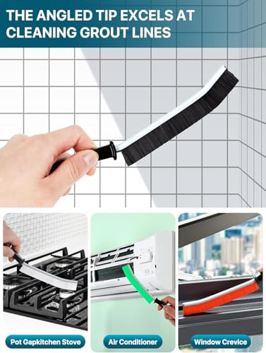 Spaltreinigungsbürste - Premium Bunte Harte Borsten Fugenreinigungsbürsten, Multifunktionale Fugenreinigungswerkzeuge, Entwickelt für die Reinigung Enger Räume, für Toilette, Badezimmer(6 Stuck)