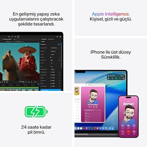 Apple MacBook Pro M5 Pro çip, 18 CPU ve 20 GPU’ya sahip : Yapay zeka için tasarlandı, 16.2 inç, 48GB Birleşik Bellek, 1 TB SSD Depolama; Uzay Siyahı - Görsel 5