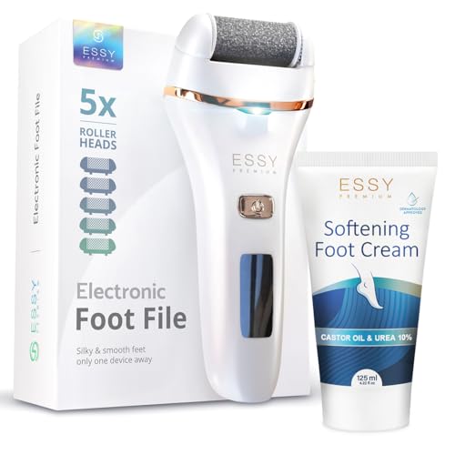 Lime électronique pour les pieds et crème hydratante soin callosités talons secs Essy