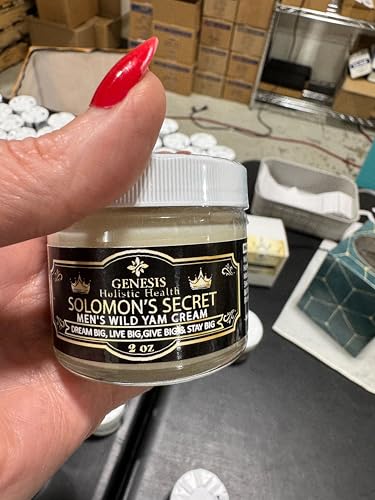 Genesis Solomon's Secret Men's Wild Yam Root Cream – Organic Vitality Support, Non-Toxic Formula for Active Men – Made in the USA, Safe & Gentle (2oz Jar)
