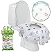 Disposable Toilet Seat Covers for Kids & Adults (6 Pack) - Germ Protect from Public Toilets - Waterproof, Individually-Wrapped, Plastic Lined for No Soak Thru, XL to Cover the WHOLE Toilet - Unisex
