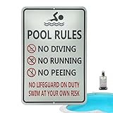 Señalización de piscina – Señales de metal para piscina –...