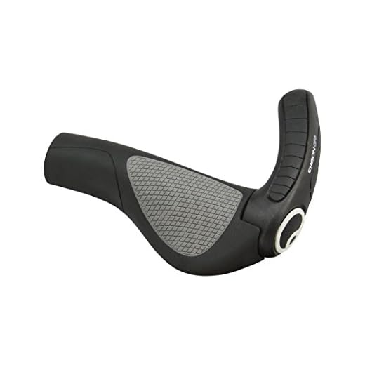 Ergon - GP3 Ergonomic Lock-on Bicycle Handlebar Grips with Medium Size Bar End Support | Regular Compatibility | for Hybrid and Mountain Bikes | Large | Black/Gray
