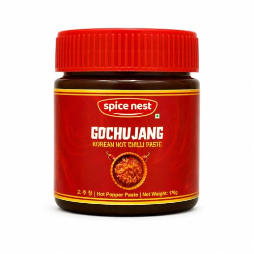 Image of Spice Nest Gochujang Korean Hot Chilli Paste, 170g, Red Pepper Sauce for Bibimbap, Tteokbokki, Ramen, Noodles, Stir Fry and Marinade, Vegetarian