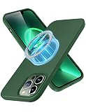Flyzoo Magnetisch Silikon Hülle für iPhone 13 Pro Max Hülle Kompatibel mit MagSafe [Ultra Dünn] Stoßfest Handyhülle iPhone 13 Pro Max Case mit [Pop-up-Animation] [Kabelloses Laden] 6,7 Zoll-Klee Grün