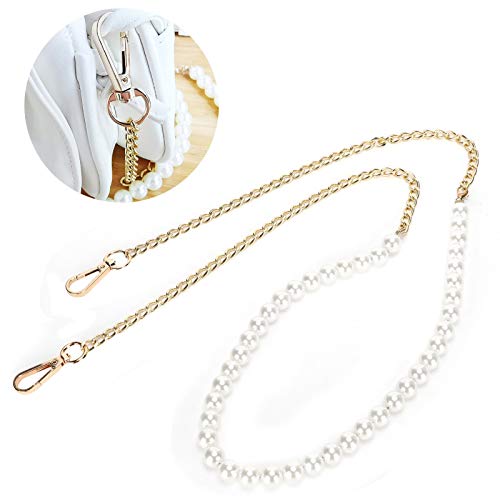 Alça de pérola falsa, alça de pérola de imitação, elegante para bolsa de ombro