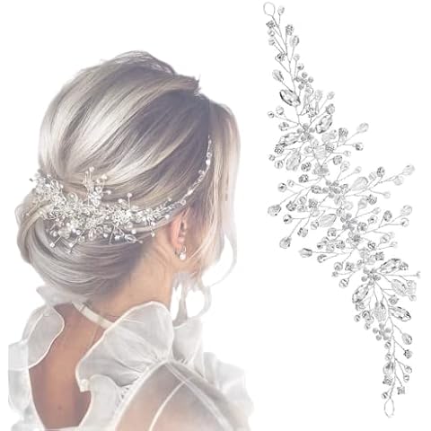 Wedding Hair Clip Bridal Diamante Hair Comb Crystal Hair Comb Wedding Hair Accessory Decorative Wedding Hair Comb Hair Accessories for Brides Girls Cover