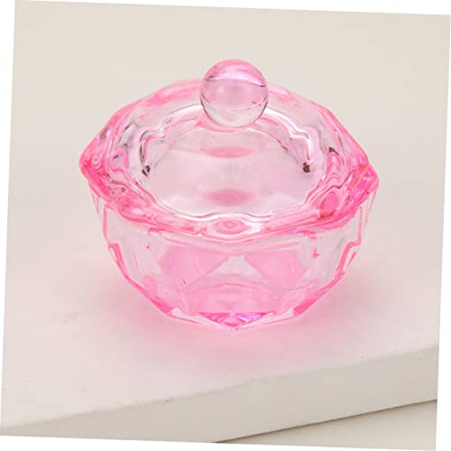2 piezas platos de cristal para acrílico uñas miniatura 6