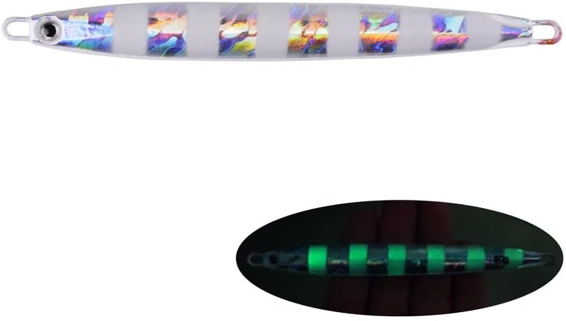 7pcs/lot Long Metal Jig Fishing Lure Slow Cast Jigging Spoon 10G 20G 30G 40G 60G Artificial Shore Metal Bait Sea Tackle