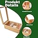 hocadon Karteikarten Box, Karteikasten Holz mit Transparent Deckel, Box für Karte, Karteikarten Boxen Holz für Büro Schulen Karten Aufbewahrungsbox, 25,4x14,9x10cm