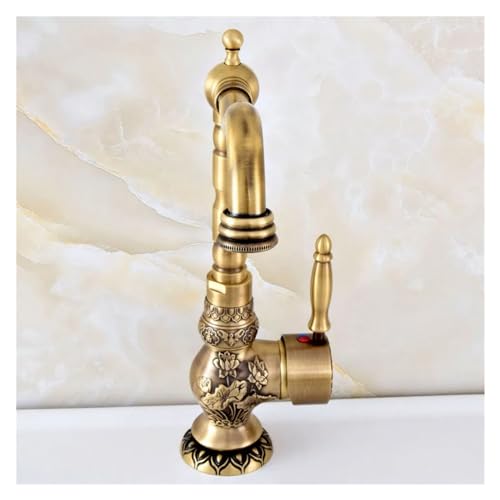 Robinet mitigeur lavabo à poignée unique style rétro