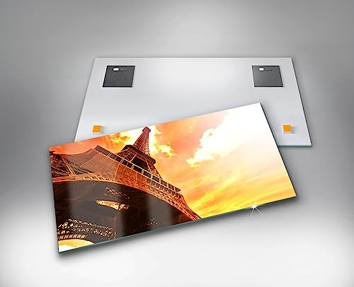 Tableau moderne verre coloré 100x50cm tableau Paris Tour Eiffel - 2