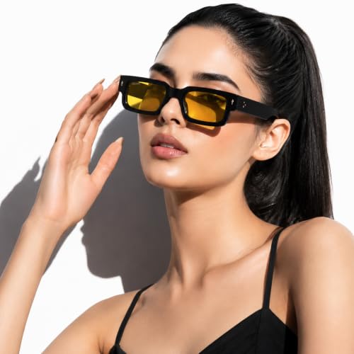 Image of Stood Bold Sunglasses |Chunky Square | Full Rim | UV Protected | Shiny | Medium | Men & Women | SG-STD0014