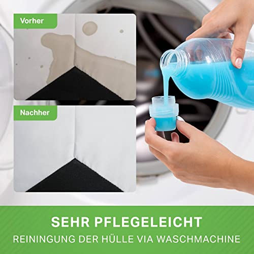 Green Bean Fußball-Sitzsack fertig befüllt 250L EPS Perlen - Kinder & Erwachsene 90cm Bean Bag...