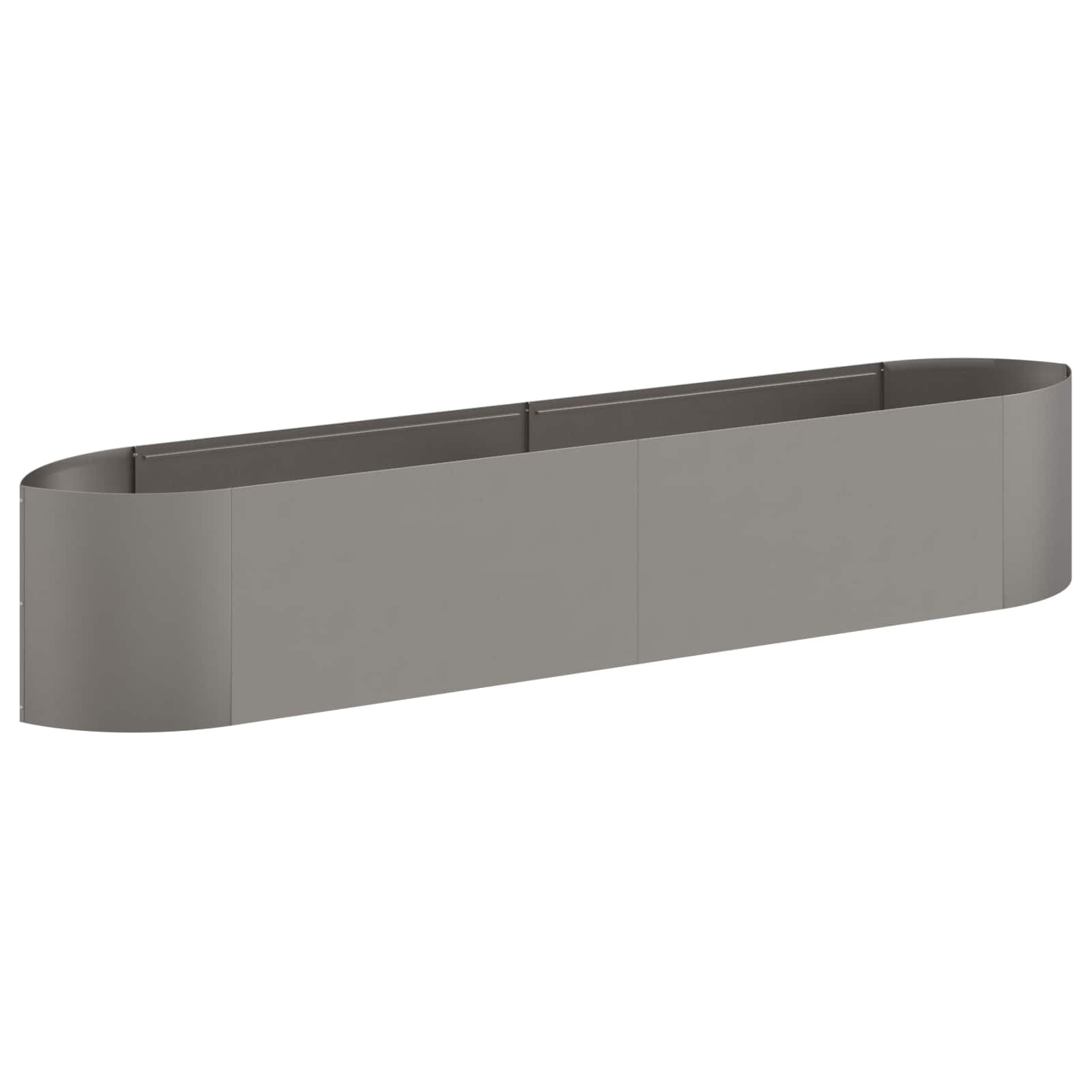 Jardin surélevé en Acier patiné 220 x 40 x 40 cm, revêtement en Poudre, sans Fond, bac Plante pour Exterieur, Jardin, terrasse et Balcon, Culture Drainage Reserve Eau, Usage Polyvalent