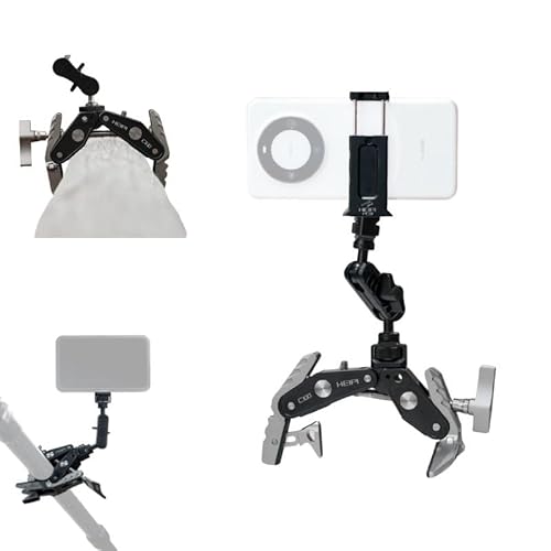 HEIPI Super Clamp - Sabertooth C100 mit kurzem Magic Arm MA175 und Phone Clip PC01