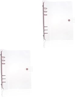 Ciieeo 2 Peças Clipes De Fichário Coloridos De Conta De Pvc Clipes De Fichário Coloridos Notas Caderno Pasta De Arquivo Organizador De Orçamento Fichário 6 Fichário Diário Liga De