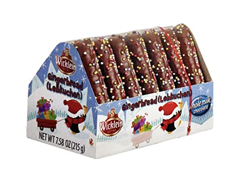 Wicklein Chocolate Lebkuchen Hearts With Sprinkles - Brown Gingerbread Holiday