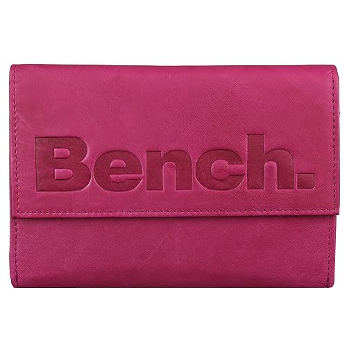 Bench Damen Leder Geldbörse Portmonee Geldbeutel Portemonnaie 92100, Farbe:Magenta