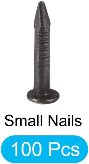 Clavos pequeños METALLIXITY (1,2 x 8 mm), 100 unidades, clavos de bronce para carpintería doméstica y manualidades en madera, color negro miniatura 5