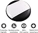 Spare Tire Cover for Defender, Spare Tire Tyre Wheel Cover Plastic Protector for Land Rover Defender 90 110 130 2 Door 4 Door 2020 2021 2022 2023 2024 2025(Santorini Black) (Fuji White Black Logo)