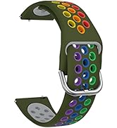 ISABAKE Silikon Klockarmband för Garmin Vivoactive, Samsung Galaxy Watch, 20mm 22mm Quick Release...