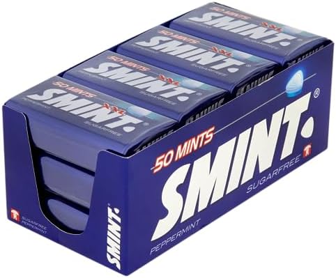 Smint Sugar Free Mints, Peppermint Flavour, Suitable for Vegetarians - 50 XXL Tin