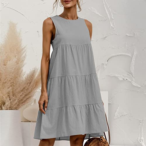 Robe d'été sans manches ample contre la chaleur estivale